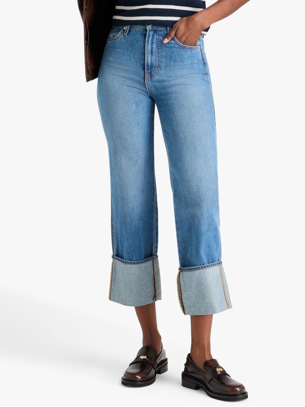 Veronica Beard Women’s Dylan High Rise Straight Leg Denim Jeans